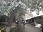 hutong in the snow