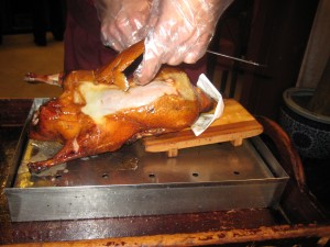 The Duck, first you get the crispy skin with a thin layer of fat mm