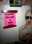 sarah needs a job and glam poster
